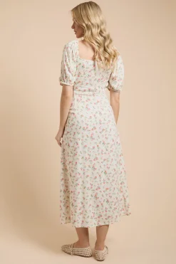 Dorothy Perkins Robe Midi e Froncée À Encolure Carrée<Femme Toutes Les Robes|Robes Mi-Longues