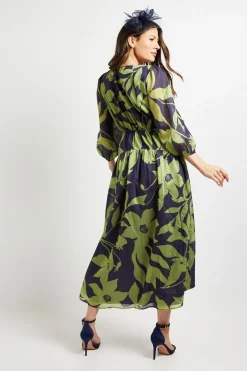 Wallis Robe Midi Florale À Ourlet Asymétrique<Femme Toutes Les Robes|Robes Mi-Longues