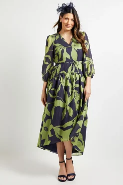 Wallis Robe Midi Florale À Ourlet Asymétrique<Femme Toutes Les Robes|Robes Mi-Longues