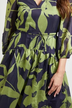 Wallis Robe Midi Florale À Ourlet Asymétrique<Femme Toutes Les Robes|Robes Mi-Longues