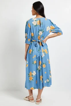 Dorothy Perkins Robe Midi Froncée Aux Poignets Petite Taille<Femme Toutes Les Robes|Robes Mi-Longues