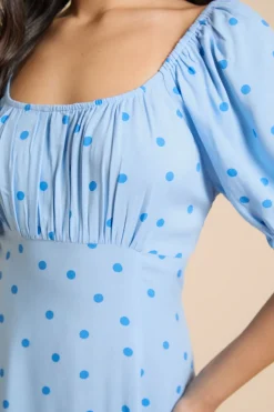Robe Midi Froncée À Encolure Ronde Et Motif Floral Petite