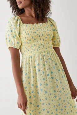Dorothy Perkins Robe Midi Froncée à Imprimé Floral<Femme Robes Mi-Longues|Robes