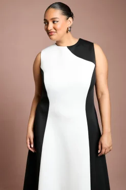 Coast Robe Midi Grande Taille à Blocs de Couleurs s<Femme Robes|Robes Mi-Longues