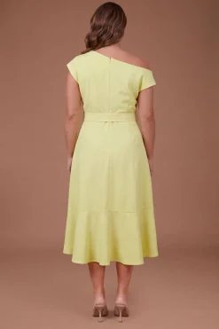 Coast Robe Midi Grande Taille En Crêpe Avec Détail Volant Aux Épaules Drapées<Femme Robes|Robes Mi-Longues