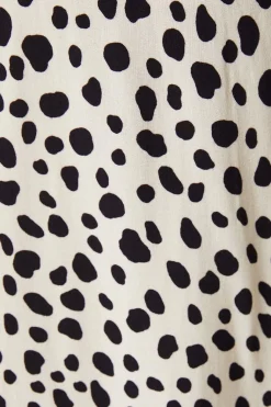 Robe Midi à Imprimé Animal avec Bretelles Nouées