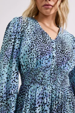 Dorothy Perkins Robe Midi Imprimée à Col V avec Détail Boutons Devant<Femme Toutes Les Robes|Robes Mi-Longues