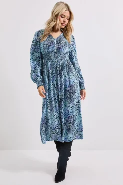 Dorothy Perkins Robe Midi Imprimée à Col V avec Détail Boutons Devant<Femme Toutes Les Robes|Robes Mi-Longues