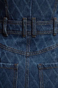 KarenMillen Robe Midi Imprimée En Denim Petite<Femme Denim|Robes Mi-Longues