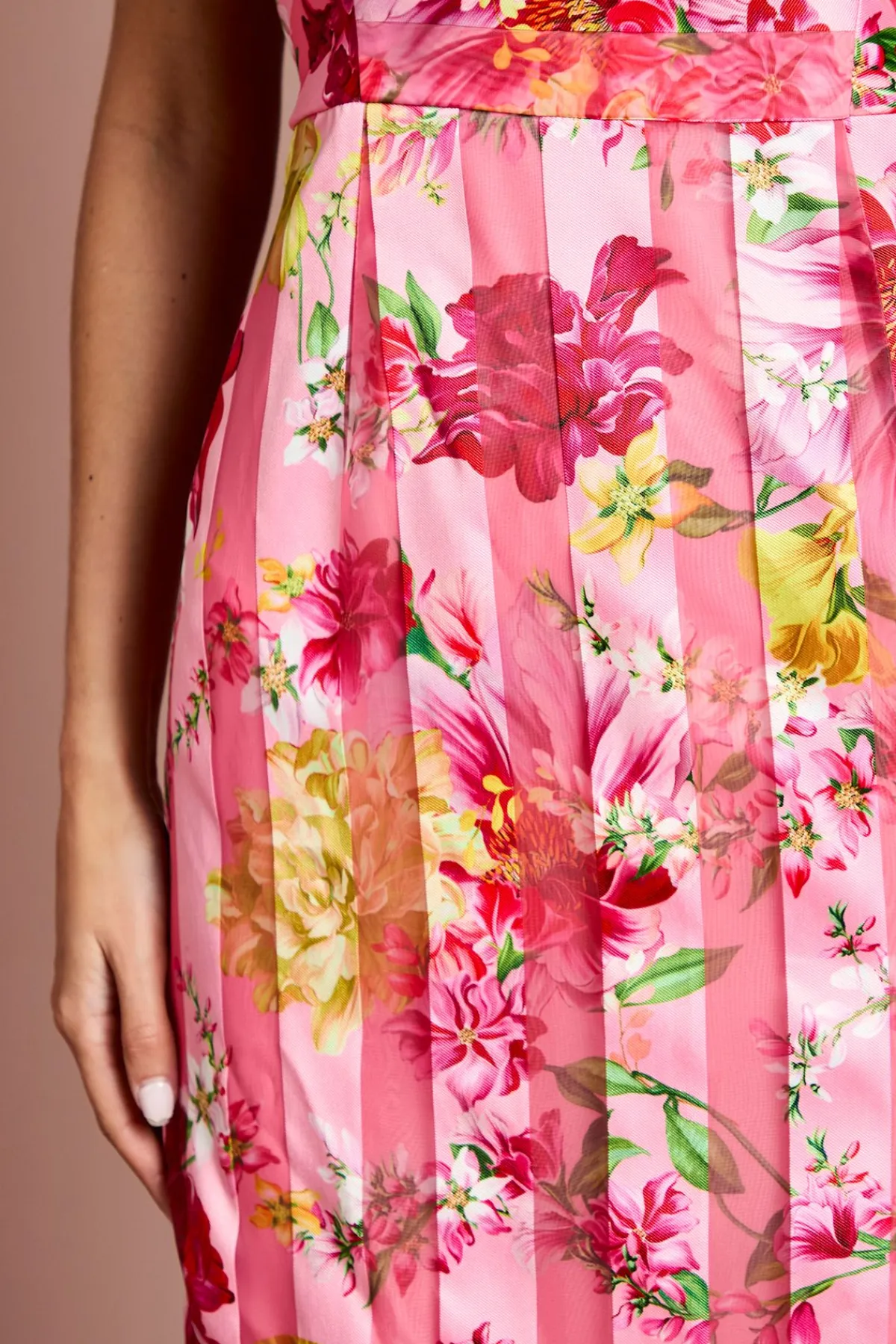 Coast Robe Midi Imprimée En Organza Dévoré Avec Nœuds Aux Épaules<Femme Toutes Les Robes|Robes Mi-Longues