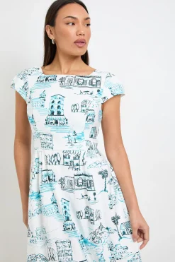 Robe Midi Imprimée En Sergé Ottoman