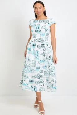 Robe Midi Imprimée En Sergé Ottoman