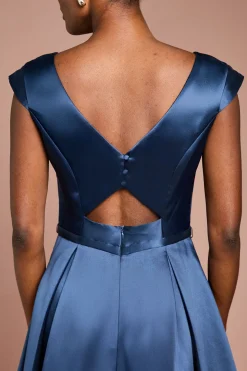 Robe Midi Imprimée Florale en Sergé Hi-Lo