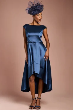 Robe Midi Imprimée Florale en Sergé Hi-Lo