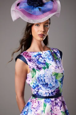 Robe Midi Imprimée Florale Lisa Tan Sergé Hi-Lo