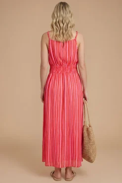 Dorothy Perkins Robe Midi Imprimée À Rayures s Avec Détail De Bretelles Torsadées<Femme Robes|Robes Mi-Longues