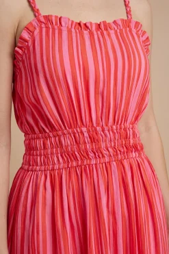 Dorothy Perkins Robe Midi Imprimée À Rayures s Avec Détail De Bretelles Torsadées<Femme Robes|Robes Mi-Longues