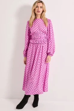 Dorothy Perkins Robe Midi Imprimée à Taille Froncée et Manches Bouffantes<Femme Toutes Les Robes|Robes Mi-Longues