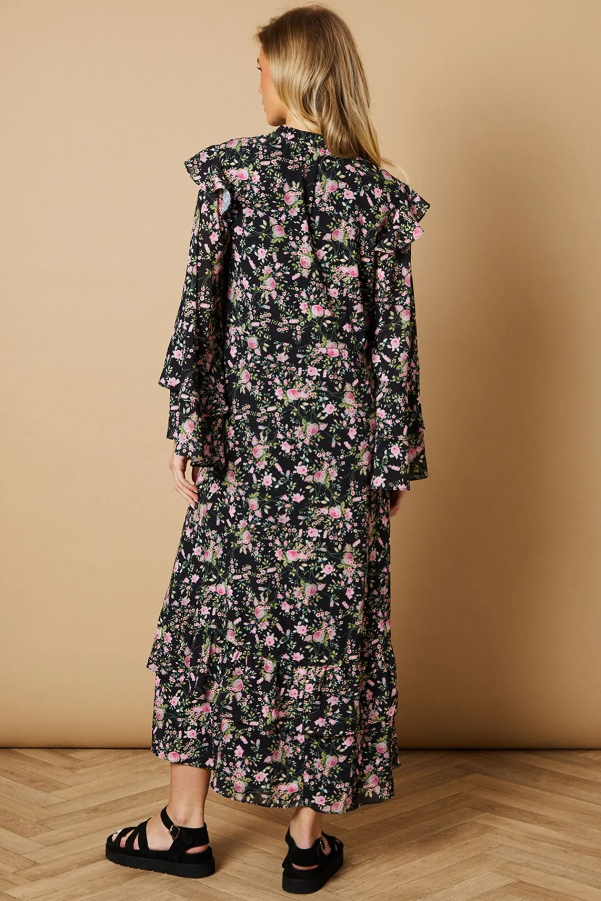 Oasis Robe Midi à Imprimé Floral avec Taille à Cordon<Femme Robes Mi-Longues|Robes Bohème