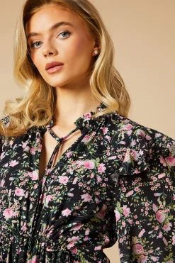 Oasis Robe Midi à Imprimé Floral avec Taille à Cordon<Femme Robes Mi-Longues|Robes Bohème