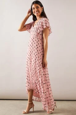 Robe Midi à Imprimé Floral avec Volants
