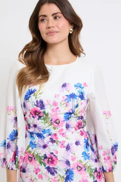 Wallis Robe Midi À Imprimé Floral Et Manches Ballon<Femme Robes|Robes Mi-Longues