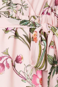 Robe Midi à Imprimé Floral et Volants pour Toute Occasion