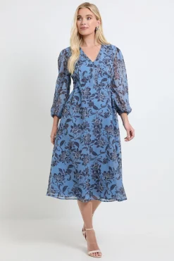 Wallis Robe Midi À Imprimé Paisley Avec Plis Nervurés Et Fermeture Éclair - Petite<Femme Toutes Les Robes|Robes D’Automne