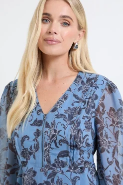 Wallis Robe Midi À Imprimé Paisley Avec Plis Nervurés Et Fermeture Éclair - Petite<Femme Toutes Les Robes|Robes D’Automne