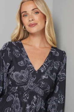 Wallis ROBE MIDI À INSERTS DE DENTELLE FLORALE PETITE TAILLE<Femme Robes Mi-Longues|Satin Et Dentelle