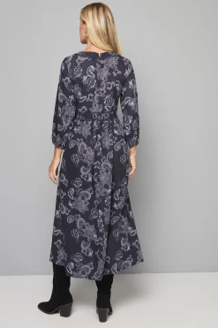 Wallis ROBE MIDI À INSERTS DE DENTELLE FLORALE PETITE TAILLE<Femme Robes Mi-Longues|Satin Et Dentelle