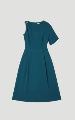 KarenMillen Robe Midi à Jupe Ample avec Détails de Finition Tailleur Souple<Femme Tailleurs|Robes Mi-Longues