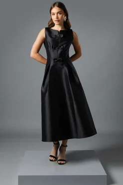Coast Robe Midi à Jupe Ample avec Détails Nœuds<Femme Toutes Les Robes|Robes Longues
