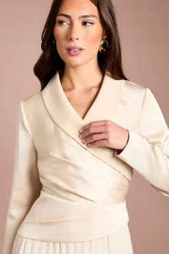 Robe Midi À Jupe Plissée Ajustée