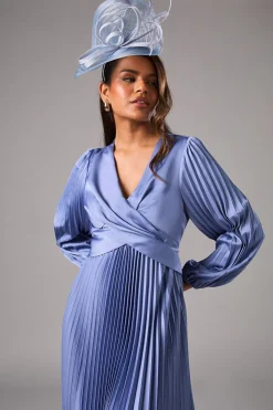 Coast Robe Midi à Jupe Plissée Petite<Femme Robes Mi-Longues|Robes À Manches Longues