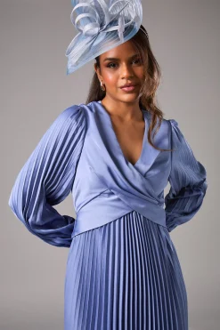 Coast Robe Midi à Jupe Plissée Petite<Femme Robes Mi-Longues|Robes À Manches Longues