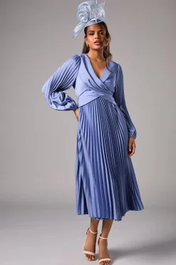 Coast Robe Midi à Jupe Plissée Petite<Femme Robes Mi-Longues|Robes À Manches Longues