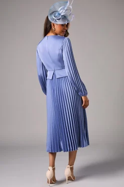 Coast Robe Midi à Jupe Plissée Petite<Femme Robes Mi-Longues|Robes À Manches Longues