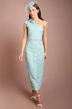 Coast Robe Midi Lisa Tan Asymétrique À Détail Nœud<Femme Robes|Robes Mi-Longues