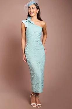 Coast Robe Midi Lisa Tan Asymétrique À Détail Nœud<Femme Robes|Robes Mi-Longues
