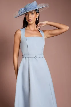 Coast Robe Midi Lisa Tan en Crêpe Ajustée<Femme Toutes Les Robes|Robes Mi-Longues