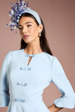 Coast Robe Midi Lisa Tan Satinée Asymétrique avec Détail Nœud<Femme Robes Mi-Longues|Satin Et Dentelle