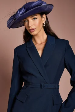 Robe Midi Lisa Tan Veste Cintrée Avec Jupe Plissée