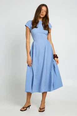 Robe Midi-longue Jupe Volumineuse Texturée