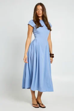 Robe Midi-longue Jupe Volumineuse Texturée