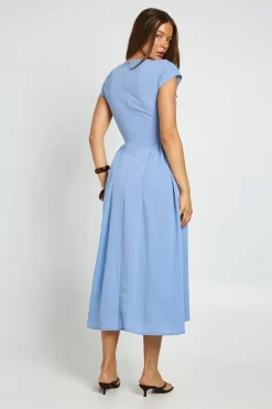 Robe Midi-longue Jupe Volumineuse Texturée