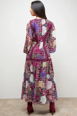 Oasis Robe Midi à Manches Ballon avec Détails en Dentelle et Ourlet Asymétrique<Femme Toutes Les Robes|Robes Mi-Longues