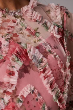 Coast Robe Midi à Manches Longues avec Appliqués Floraux<Femme Robes Mi-Longues|Robes À Manches Longues