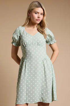 Dorothy Perkins Robe Midi À Manches Papillon Avec Détails De Coutures<Femme Robe Invitée Mariage|Toutes Les Robes