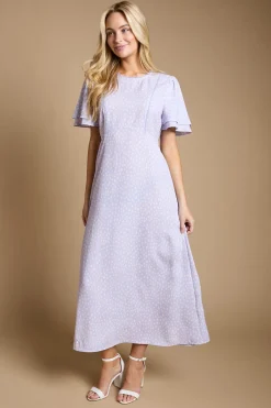 Dorothy Perkins Robe Midi À Manches Papillon Avec Détails De Coutures<Femme Toutes Les Robes|Robes Mi-Longues